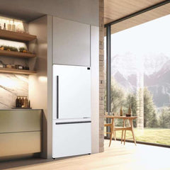 FORNO Premium 3-Piece Kitchen Bundle - Leonardo Espresso 30" White Range, 30" White Range Hood, 31" White Bottom Freezer Refrigerator - FBDL-001-03US - The Home Selection