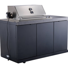 Forno Rimini Outdoor Kitchen 30" BBQ 62,600 BTU, 3 Burners with Sear & Rotisserie, 2.4 cu.ft. Beverage Center, Stainless Steel Sink, Black Cabinets & Gray Sintered Stone Countertop - FODKT2544BLK - The Home Selection