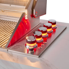 Forno Rimini Outdoor Kitchen: 30" BBQ 62,600 BTU, 4.8 cu.ft. Refrigerators, White Countertops - FODKT2575WHT - The Home Selection