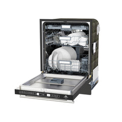 Forno Romano Espresso 24 in. Built-In Tall Tub, Top Control, Black Dishwasher, 52 dBA, ENERGY STAR - FDWBI8035-24BLK - The Home Selection