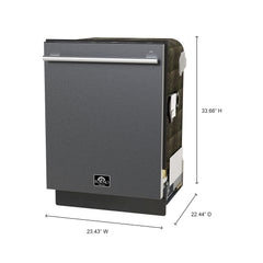 Forno Romano Espresso 24 in. Built-In Tall Tub, Top Control, Black Dishwasher, 52 dBA, ENERGY STAR - FDWBI8035-24BLK - The Home Selection