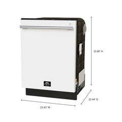 Forno Romano Espresso 24 in. Built-In Tall Tub, Top Control, White Dishwasher, 52 dBA, ENERGY STAR - FDWBI8035-24WHT - The Home Selection