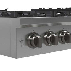 Forno Spezia 36-Inch Gas Cooktop, 6 Burners. Wok Ring and Grill/Griddle in Stainless Steel - FCTGS5751-36 - The Home Selection