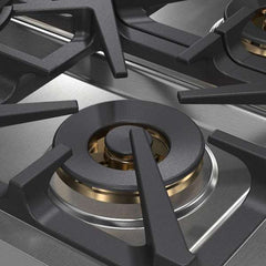 Forno Spezia 36-Inch Gas Cooktop, 6 Burners. Wok Ring and Grill/Griddle in Stainless Steel - FCTGS5751-36 - The Home Selection