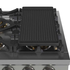Forno Spezia 36-Inch Gas Cooktop, 6 Burners. Wok Ring and Grill/Griddle in Stainless Steel - FCTGS5751-36 - The Home Selection