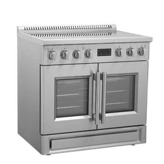 Forno Torino 36 Inch French Door Induction Range with Air Fryer and True Convection Oven - FFSIN0950-36 - The Home Selection