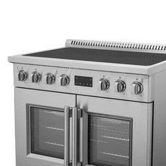 Forno Torino 36 Inch French Door Induction Range with Air Fryer and True Convection Oven - FFSIN0950-36 - The Home Selection