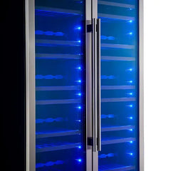 Forno Vernazza 40-Inch 25.07 Cu.Ft. Side-by-Side Dual Zone Wine Cooler - FWCDR6642-40S - The Home Selection