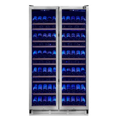Forno Vernazza 40-Inch 25.07 Cu.Ft. Side-by-Side Dual Zone Wine Cooler - FWCDR6642-40S - The Home Selection