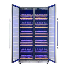 Forno Vernazza 40-Inch 25.07 Cu.Ft. Side-by-Side Dual Zone Wine Cooler - FWCDR6642-40S - The Home Selection