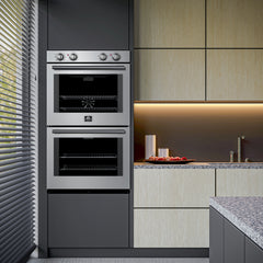 Forno Vomero Double Wall Oven in Stainless-Steel, 10 cu.ft. 7100 Watts Convection Oven with Mechanical Control - FBOEL1324-30 - The Home Selection