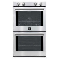 Forno Vomero Double Wall Oven in Stainless-Steel, 10 cu.ft. 7100 Watts Convection Oven with Mechanical Control - FBOEL1324-30 - The Home Selection