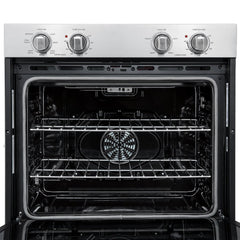 Forno Vomero Double Wall Oven in Stainless-Steel, 10 cu.ft. 7100 Watts Convection Oven with Mechanical Control - FBOEL1324-30 - The Home Selection