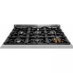 Forte 36" Freestanding All Gas Range - 6 Sealed Italian Made Burners, 4.5 cu. ft. Oven, Easy Glide Oven Racks - in Stainless Steel And Stainless Steel Knob (FGR366BSS)