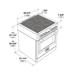 Fulgor Milano 30" Freestanding Induction Range with 4 Cooking Zones, Stainless Steel - F6PIR304S1 - The Home Selection