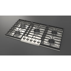 Fulgor Milano 36" Pro-Style Natural Gas Cooktop with 1 Central Dual Burner - F4PGK365S1 - The Home Selection