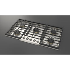 Fulgor Milano 36" Pro-Style Natural Gas Cooktop with 1 Solid Brass Dual-Flame Burner - F6PGK365S1 - The Home Selection