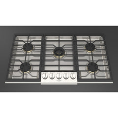 Fulgor Milano 36" Pro-Style Natural Gas Cooktop with 1 Solid Brass Dual-Flame Burner - F6PGK365S1 - The Home Selection