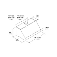Fulgor Milano 36" Professional Hood - 1000 CFM, Stainless Steel - F6PH36DS1 - The Home Selection