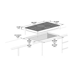 Fulgor Milano 36" Touch Radiant Electric Cooktop with 5 Elements, Glass Ceramic Surface - F6RT36S2 - The Home Selection