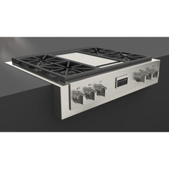 Fulgor Milano Sofia 36" Pro Gas Rangetop with Griddle - F6GRT364GS1 - The Home Selection