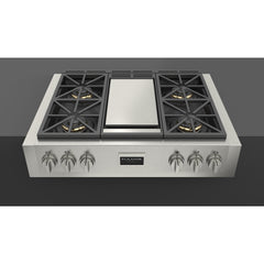 Fulgor Milano Sofia 36" Pro Gas Rangetop with Griddle - F6GRT364GS1 - The Home Selection
