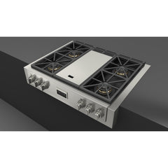 Fulgor Milano Sofia 36" Pro Gas Rangetop with Griddle - F6GRT364GS1 - The Home Selection