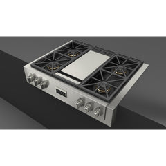 Fulgor Milano Sofia 36" Pro Gas Rangetop with Griddle - F6GRT364GS1 - The Home Selection