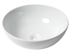 Alfi White 15  Round Vessel Bowl Above Mount Ceramic Sink - ABC905
