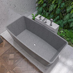 Alfi 71  Solid Concrete Rectangular Freestanding Bathtub - ABCO71TUB