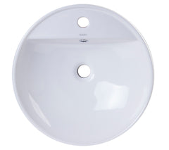 EAGO 18  ROUND CERAMIC ABOVE MOUNT BATHROOM BASIN VESSEL SINK - BA141