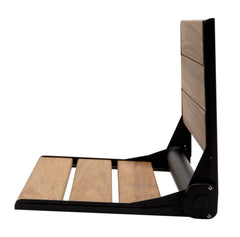 Alfi 17  Wide Foldable Teak Shower Seat with Backrest - ABS17