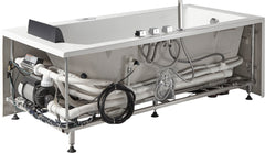 EAGO 6 ft Acrylic White Rectangular Whirlpool Bathtub w Fixtures - AM154ETL-L6