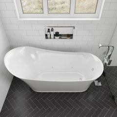 EAGO 6 Foot White Free Standing Air Bubble Bathtub - AM2140