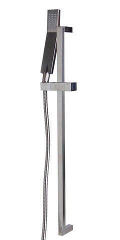 Alfi Square Sliding Rail Hand Shower Set - Brushed Nickel