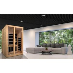 Golden Design 2 Person Low EMF FAR Infrared Sauna Santiago - DYN-6209-01 - The Home Selection