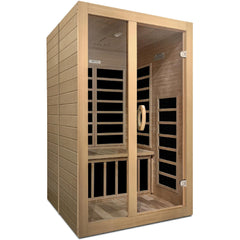 Golden Design 2 Person Low EMF FAR Infrared Sauna Santiago - DYN-6209-01 - The Home Selection