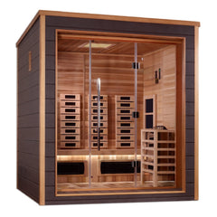 Golden Design 3 person Visby Full Spectrum PureTech™ Hybrid Sauna Indoor/Outdoor with Red Cedar Wood - GDI-8223-01 - The Home Selection