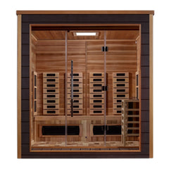 Golden Design 3 person Visby Full Spectrum PureTech™ Hybrid Sauna Indoor/Outdoor with Red Cedar Wood - GDI-8223-01 - The Home Selection