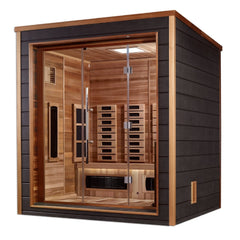 Golden Design 3 person Visby Full Spectrum PureTech™ Hybrid Sauna Indoor/Outdoor with Red Cedar Wood - GDI-8223-01 - The Home Selection