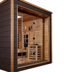 Golden Design 3 person Visby Full Spectrum PureTech™ Hybrid Sauna Indoor/Outdoor with Red Cedar Wood - GDI-8223-01 - The Home Selection