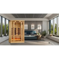 Golden Design Full Spectrum "Reserve Edition" Infrared Sauna with Himalayan Salt Bar (2025 model), Near Zero EMF 2-Person - GDI-8020-03 - The Home Selection