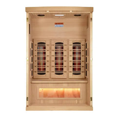 Golden Design Full Spectrum "Reserve Edition" Infrared Sauna with Himalayan Salt Bar (2025 model), Near Zero EMF 2-Person - GDI-8020-03 - The Home Selection