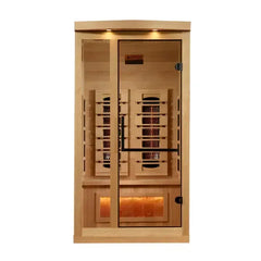 Golden Design Full Spectrum "Reserve Edition" Infrared Sauna with Himalayan Salt Bar, Near Zero EMF 2-Person - GDI-8010-03 - The Home Selection