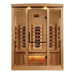 Golden Design Reserve Edition PureTech™ Full Spectrum (2025 model) Infrared Sauna with Himalayan Salt Bar, Near Zero EMF 3-Person - GDI-8030-03 - The Home Selection