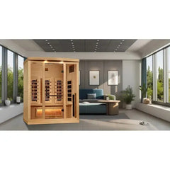 Golden Design Reserve Edition PureTech™ Full Spectrum (2025 model) Infrared Sauna with Himalayan Salt Bar, Near Zero EMF 3-Person - GDI-8030-03 - The Home Selection