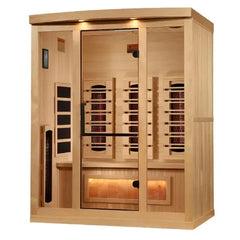 Golden Design Reserve Edition PureTech™ Full Spectrum (2025 model) Infrared Sauna with Himalayan Salt Bar, Near Zero EMF 3-Person - GDI-8030-03 - The Home Selection