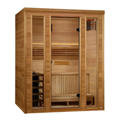 Golden Designs 2025 "Andermatt Edition" 3 Person Traditional Steam Sauna, Pacific Premium Clear Cedar - GDI-7030-01 - The Home Selection