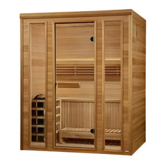 Golden Designs 2025 "Andermatt Edition" 3 Person Traditional Steam Sauna, Pacific Premium Clear Cedar - GDI-7030-01 - The Home Selection