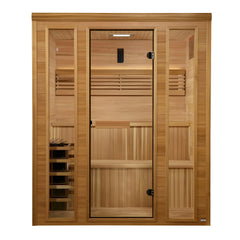 Golden Designs 2025 "Engelberg Edition" 6 Person Traditional Steam Sauna, Pacific Premium Clear Cedar - GDI-7060-01 - The Home Selection